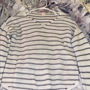 A long sleeve striped light sweater